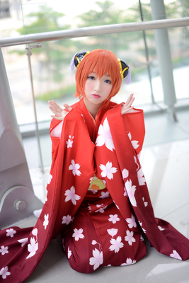 taobao agent [Yifangge] Custom!Gintama Spring Day Festival/Sakura Festival Kagura Zhen Sleeve Cosplay Female
