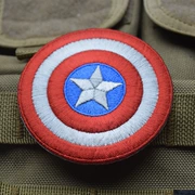 Vụ nổ Avengers 3D Thêu Màu Captain America Captain Armband Velcro Huy Hiệu Sticker