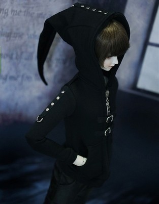 taobao agent SD/BJD 3 -point doll clothes punk/punk witch cap zipper 1/4,1/3, uncle