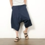 Mùa hè Trung Quốc Tang phù hợp với phong cách dân tộc linen cắt quần nam cộng với phân bón XL quần short giản dị loose big quần quần lửng nam