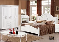 Новый продукт европейский стиль сплошной древесина. Белый костюм, пастырская ветра принцесса, корейская 1 м, 8 кровать+два шкафа+заправка+гардероб