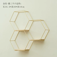 Три золотых шестиугольных [треугольник]