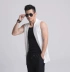 Thời trang mùa hè màu rắn thủy triều của nam giới vest không tay Hàn Quốc phiên bản 2018 phần mỏng ve áo knit hộp đêm cardigan xu hướng áo ao khoac len nam Dệt kim Vest