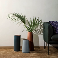 Tại Đan Mạch nhập khẩu FATE LIVING Bắc Âu hai màu trang trí bình hoa phòng khách hoa gốm - Vase / Bồn hoa & Kệ mẫu bình cắm hoa đẹp