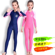 Cô gái Zhongda áo tắm một mảnh nhanh khô chân dài quần bé bé gái sinh viên chống nắng mùa hè đồ bơi - Bộ đồ bơi của Kid
