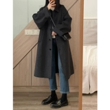 Демисезонное шерстяное пальто, коллекция 2023, изысканный стиль, увеличенная толщина