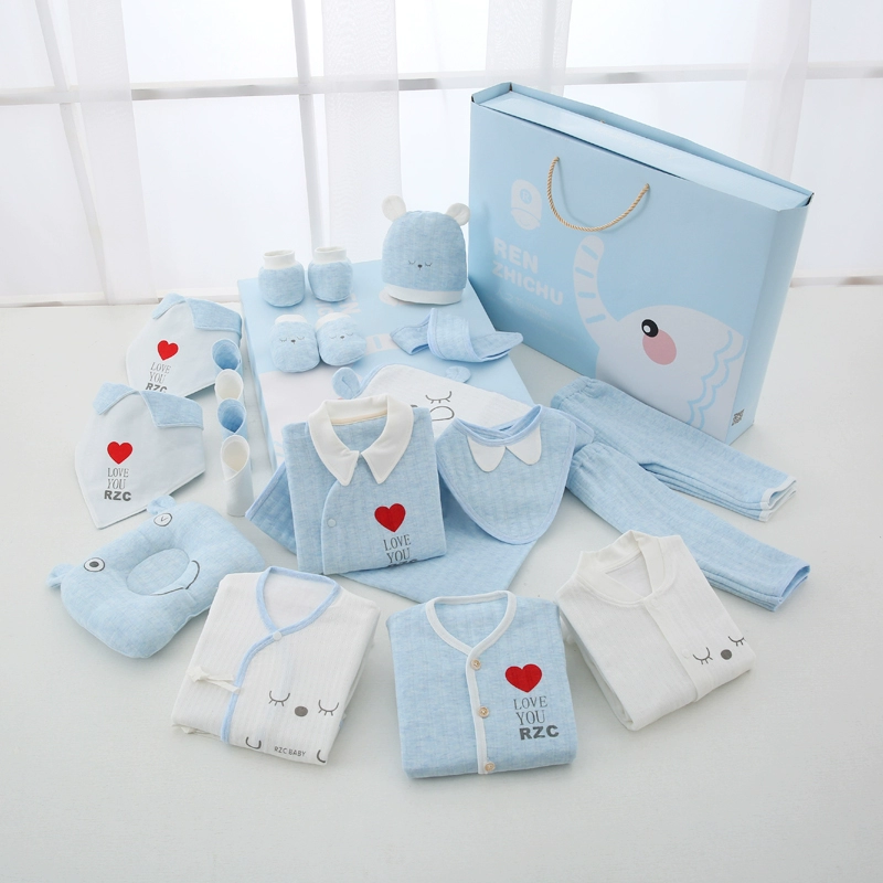 Quần áo trẻ sơ sinh cotton hộp quà tặng mẹ và bé cung cấp mùa xuân và mùa thu đông quần áo sơ sinh hộp quà trăng tròn - Bộ quà tặng em bé