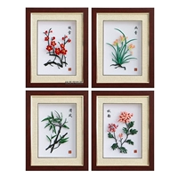 Wuhu Iron Painting Colorsed Meilan Bamboo Chrysanthemum Handiculsive Craftsmanship Home Home