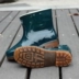 Mùa thu và mùa đông ấm áp đôi giày nam kéo trở lại đích thực cộng với giày ống nước cotton ngắn Giày nữ đế xuồng chống trơn trượt ủng đi mưa Rainshoes
