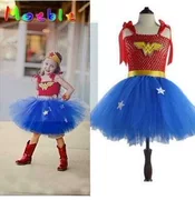 Wonder Woman Kids Girls tutu Siêu anh hùng Trang phục Cosplay - Cosplay