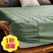 Coral Fitted nón dày bông bedspread chăn giường ấm áp và nhung chồn cashmere tiền giường vàng bìa trượt mùa đông - Trang bị Covers