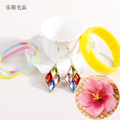 taobao agent Crystal earings, earrings, ear clips, accessory, bracelet, cosplay