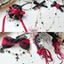 Nhật Bản ban đầu handmade mũ đen đỏ ren lolita gothic gió kẹp tóc bộ biên soạn rose KC phụ kiện tóc Phụ kiện tóc