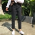 Quần jeans đen nữ đầu thu phiên bản Hàn Quốc của eo cao hoang dã hoang dã mỏng manh co giãn chín điểm quần thẳng quần áo nữ đẹp Quần jean