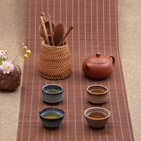Глубокий карбонизированный бамбук шелковой чайный стол случайным образом нарезать чай