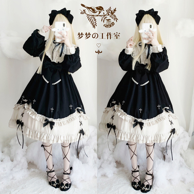 taobao agent Genuine design retro dress, Lolita style, with embroidery, Lolita OP
