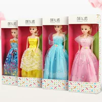 Thời trang búp bê đặt hộp quà tặng cô bé công chúa mô phỏng chơi nhà ăn mặc váy cưới món quà sinh nhật - Búp bê / Phụ kiện búp bê búp bê
