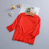 Большие красные модальные длинные рукава