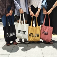 Тканевый мешок, вместительная и большая сумка на одно плечо, универсальный хлопковый шоппер, Южная Корея, подходит для студента