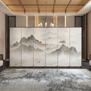 Tùy chỉnh 
            Màn hình phong cảnh Trung Quốc mới theo phong cách Trung Quốc phòng khách khách sạn hiện đại tối giản tùy chỉnh màn hình gấp gỗ rắn di động