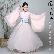 Trang phục trẻ em mới cho bé gái Hanfu váy siêu cổ tích Công chúa cổ tích phong cách cổ xưa Cos Guzheng Liuyi - Trang phục
