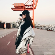 Quần áo da nữ 2018 Dongdaemun mùa xuân mới lỏng kích thước lớn BF cổng gió áo khoác da bạc triều đồng phục bóng chày