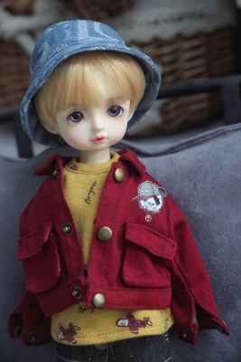 taobao agent [Kaka Planet] BJD baby clothing 6 -point campus style versatile pants top, hat, short sleeve