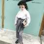 Áo sơ mi bé gái mùa thu 2018 mới cho bé lớn trẻ em dài tay áo đơn ngực đơn phiên bản Hàn Quốc của thủy triều - Áo sơ mi áo thun bé trai thu đông