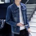 Mùa xuân của Nam Giới Cá Tính Denim Jacket Đẹp Trai Lỗ Áo Khoác Sinh Viên Retro Hàn Quốc Denim Mỏng Tops Xu Hướng Áo khoác