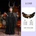 tranh halloween đơn giản Halloween Trẻ Em Trang Phục Cosplay Maleficent Phù Thủy Mẫu Giáo Trình Diễn Trang Phục Cô Gái Phù Thủy Đầm tranh halloween Trang phục haloween