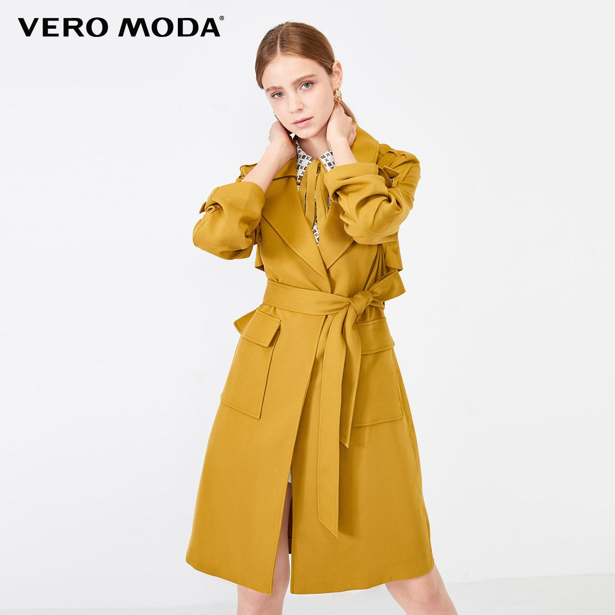 绫致时装 Vero Moda 翻领 女式薄款风衣外套 双重优惠折后￥139包邮 4色可选