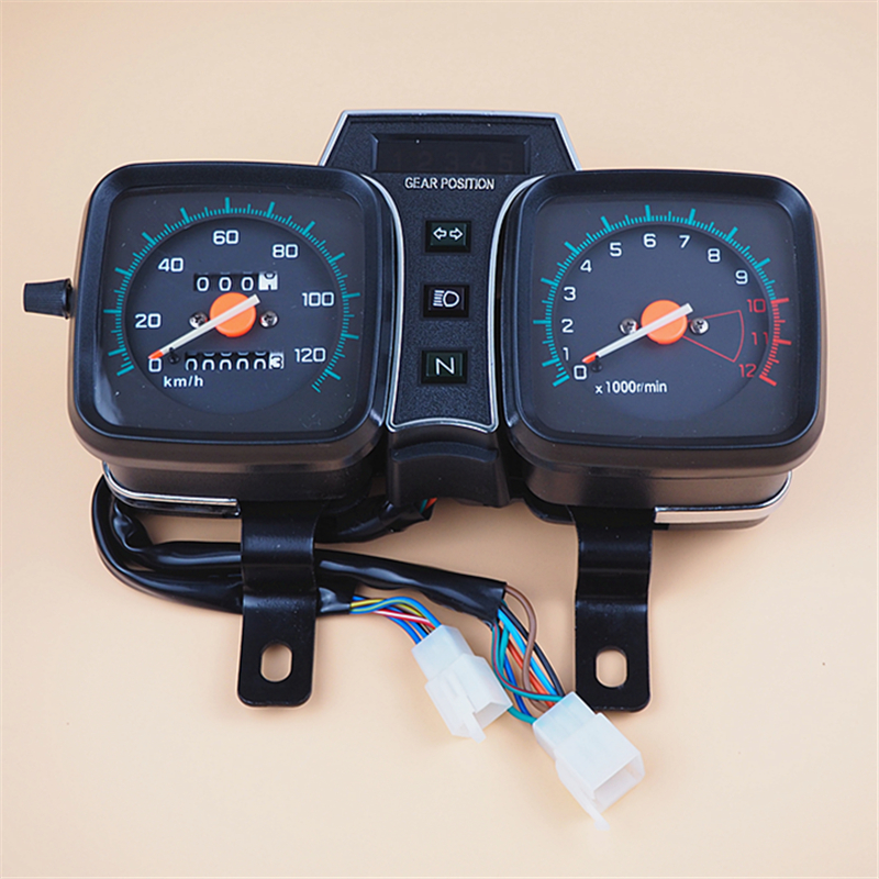 Miễn phí vận chuyển GS nam xe máy lắp ráp dụng cụ thích hợp cho Qingqi Suzuki 125 đo dặm để không tải đồng hồ đo tốc độ mặt đồng hồ điện tử sirius công tơ mét điện tử cho xe wave