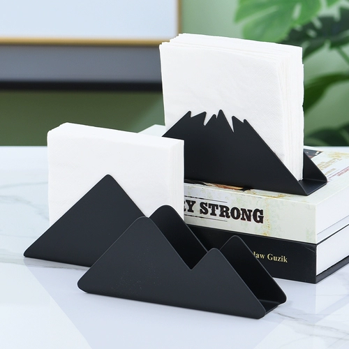 Черные бумажные салфетки из нержавеющей стали, треугольник