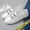 Xuân 2018 Giày trắng mới Giày nữ hoang dã giày vải nông một chân giày lười Hàn Quốc phẳng giản dị giầy thể thao