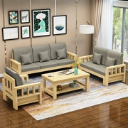 Tất cả rắn sofa gỗ kết hợp của ba nhỏ căn hộ phòng khách góc sofa hiện đại nhỏ gọn gỗ thông vải nội thất - Ghế sô pha
