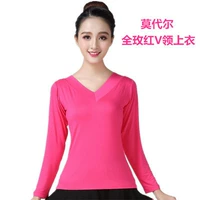 Chunmei красный топ с длинным рукавом