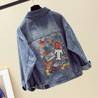 Tide, джинсовая брендовая куртка, популярно в интернете, коллекция 2022, в корейском стиле, осенняя