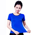 Yi Yi Fan Quảng trường múa trang phục mới mùa xuân và mùa hè phương thức ngắn tay màu rắn vòng cổ áo sơ mi quần áo khiêu vũ thực hành T-Shirt Mùa xuân