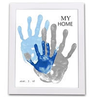 Краска белая рама 3 цвета черные + белый + синий