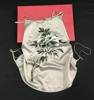 Tô châu thêu lụa silk close-fitting ladies đồ lót hoa mẫu đơn handmade thêu lụa tạp dề ở nước ngoài quà tặng đồ lót gợi cảm