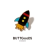 Thiết kế ban đầu BUTTGooDS Rocket trâm Nam và nữ phù hiệu túi hoang dã dễ thương Quà tặng kỳ nghỉ cá nhân - Trâm cài cài áo