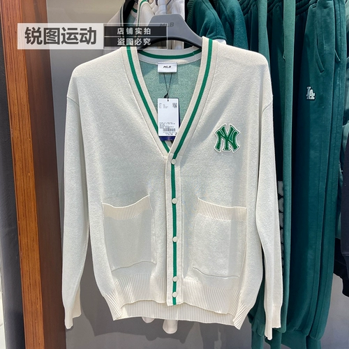 MLB Весенний трикотажный свитер для влюбленных для отдыха, кардиган, тренд сезона