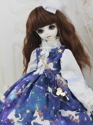 taobao agent Spring dress, doll, blue clothing, scale 1:4, Lolita style