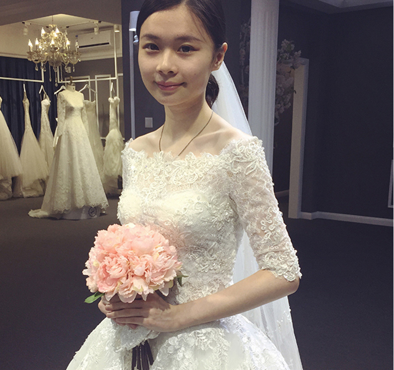  S+One white wedding dress  