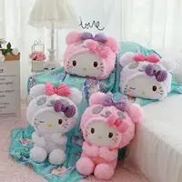 Розовая милая подушка, мультяшная фланелевая кукла, одеяло для сна, панда