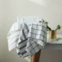 Thực phẩm phương Tây nhà vải lanh khăn trải bàn kẻ sọc sáng tạo vải pad phong cách Nhật Bản và gió bữa ăn vải kẻ sọc dao kéo đơn giản - Đồ ăn tối bộ chén đĩa đẹp