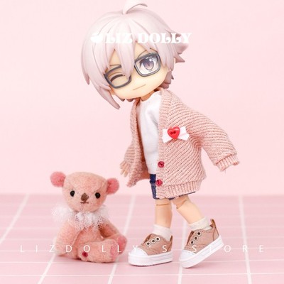 taobao agent [College Wind Knit Cardigan] Jacket OB11GSC Substance Boda Doll Clothing Molly Beautiful Pig