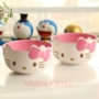 Hello kitty Hello Kitty sáng tạo dễ thương bộ đồ ăn bằng nhựa bát hoạt hình trẻ em melamine bát cơm bát súp bát - Đồ ăn tối đĩa giấy