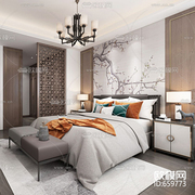 Thời trang Trung Quốc mới cao cấp giường đôi giường 1,8m đơn giản hiện đại phòng ngủ chính nội thất giường mềm tùy chỉnh 659773 - Nội thất khách sạn
