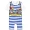 Spot Stella McCartney Kids quần áo trẻ em nam và nữ áo tắm sọc chống nắng trẻ em một mảnh màu đỏ và xanh - Đồ bơi trẻ em